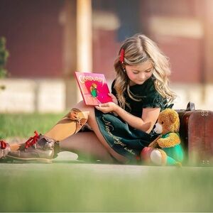 The Paper Doll Clothing - Corduroy Bear Dress - 12 months